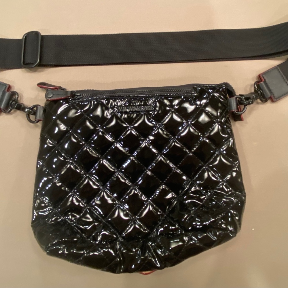 MZ Wallace Black Patent Cross-Body Back